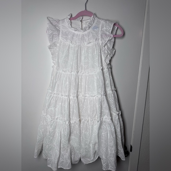 En Saison Kiko Cotton Eyelet Tiered Mini Dress - Picture 4 of 9